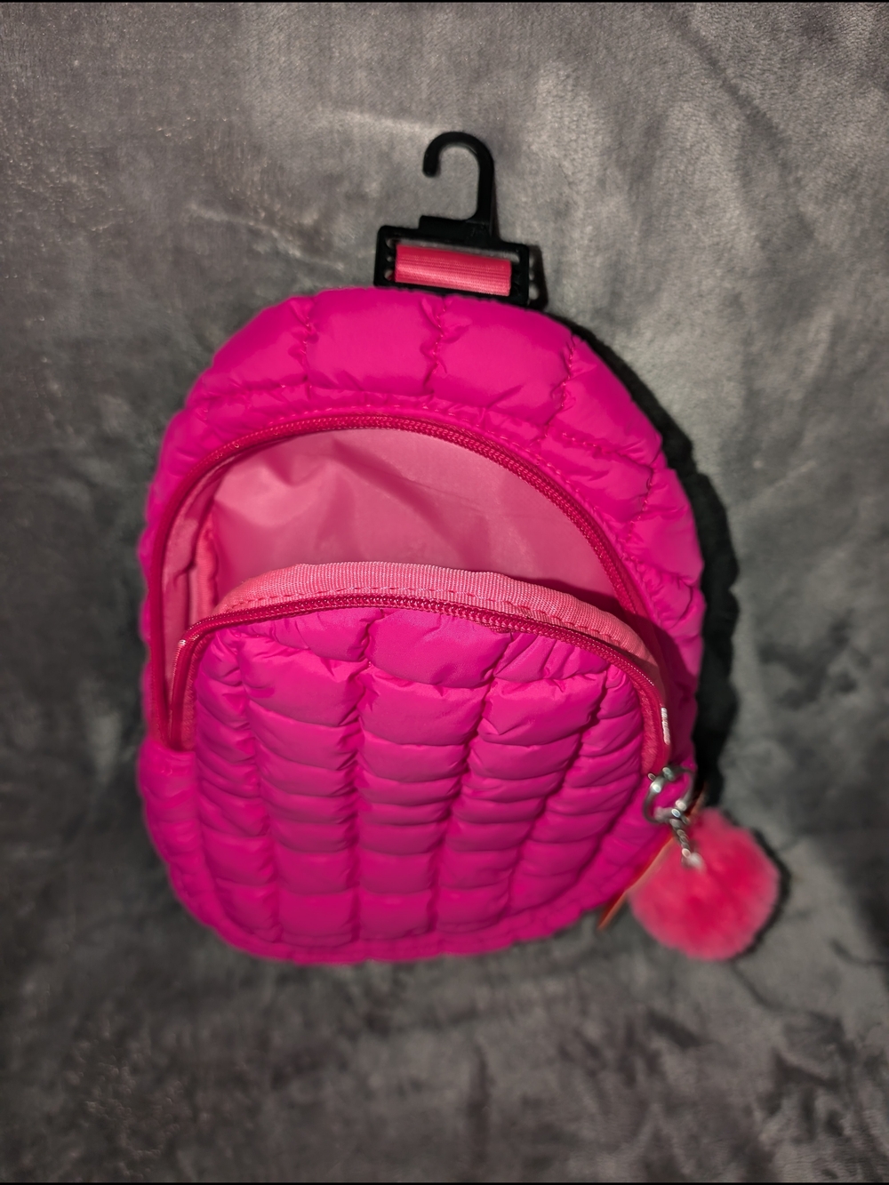 Adorable Wonder Nation Puffer Sling Bag Daisy Light Blue Hot Pink W Fun Charm - Picture 14 of 15